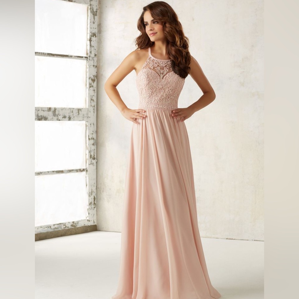 Mori Lee dress 21506 in blush